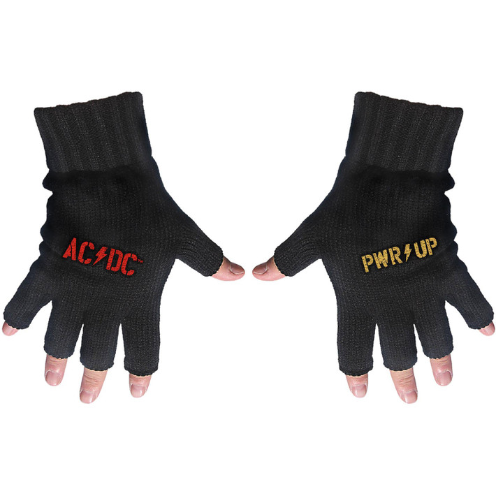 AC/DC 'PWR-UP Logo' Fingerless Gloves