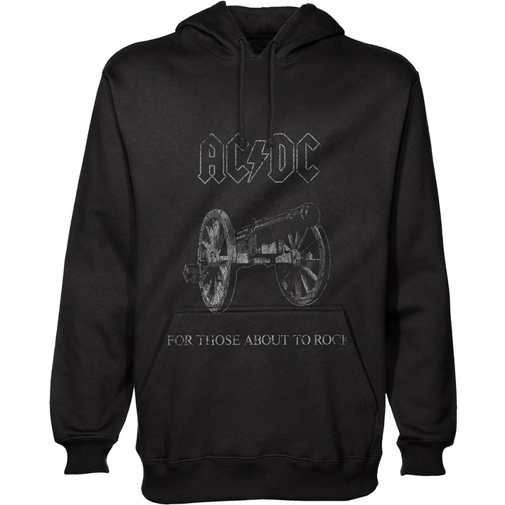 AC/DC 'About to Rock' (Black) Pull Over Hoodie