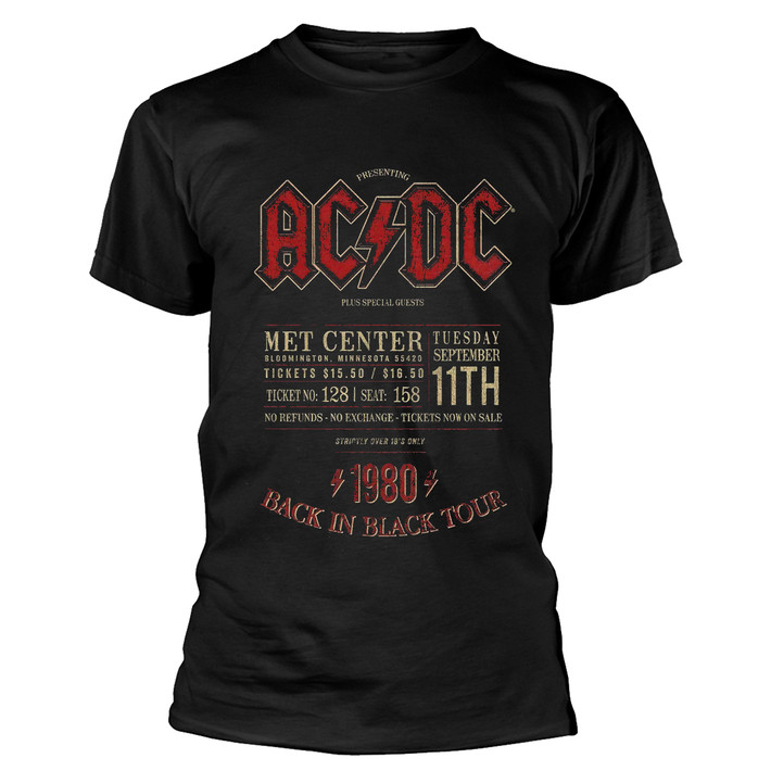 AC/DC 'Minnesota '80' (Black) T-Shirt