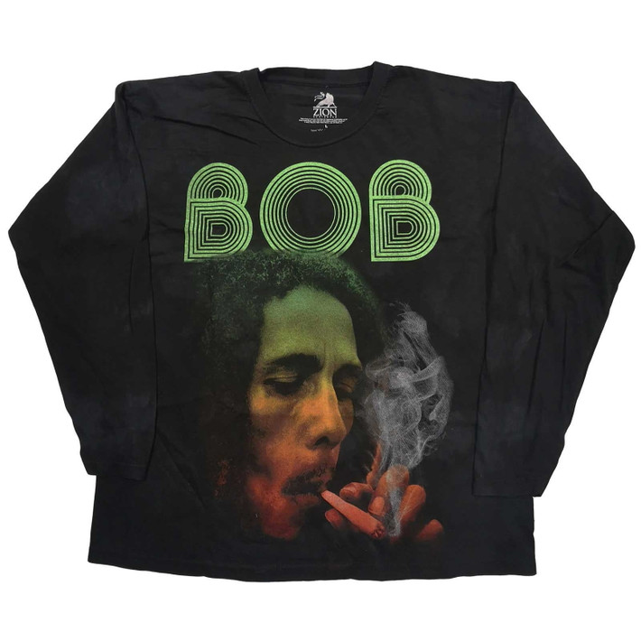 Bob Marley 'Smoke Gradient' (Dip-Dye) Long Sleeve Shirt