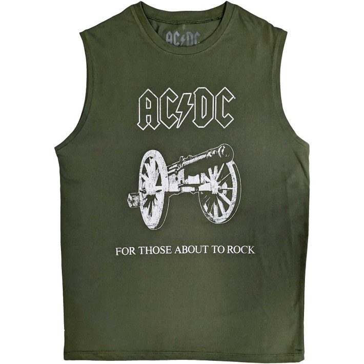 AC/DC 'About To Rock' (Green) Tank Vest ¦ Eyesore Merch