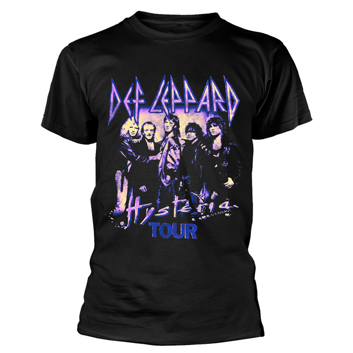 Def Leppard 'Hysteria Tour' (Black) T-Shirt