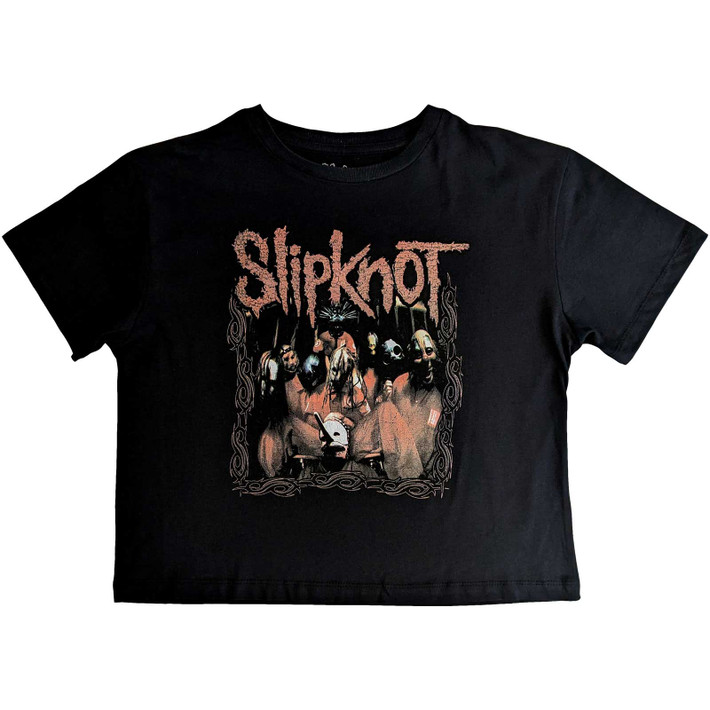 Slipknot 'Band Frame' (Black) Womens Crop Top