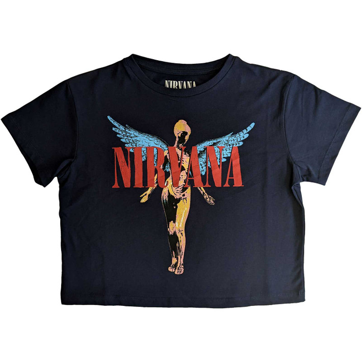 Nirvana 'Angelic' (Navy) Womens Crop Top