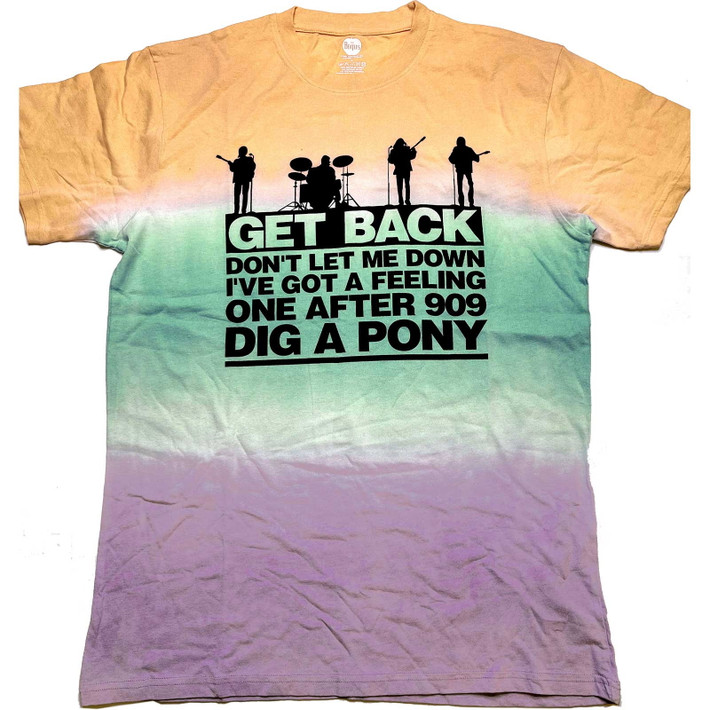 The Beatles 'Get Back Gradient' (Dye Wash) T-Shirt