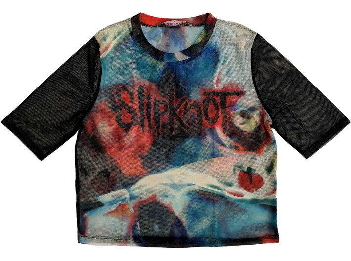 Slipknot 'Logo' (Multicoloured) Womens Mesh Crop Top
