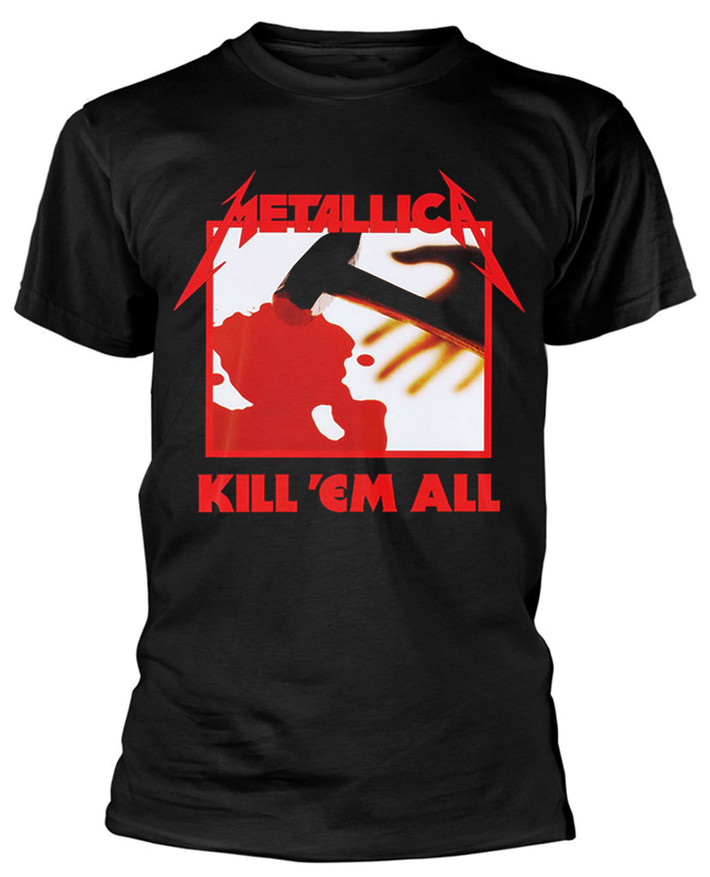 Metallica 'Kill 'Em All Tracks' (Black) T-Shirt Front