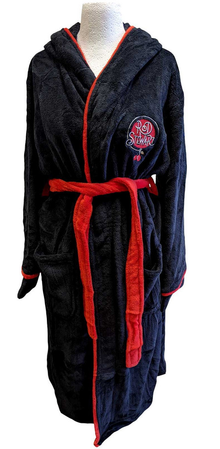 Rod Stewart 'Cherries Logo' (Black) Bathrobe