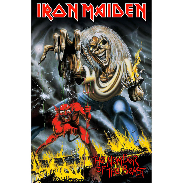 Iron Maiden 'Number Of The Beast' Textile Poster