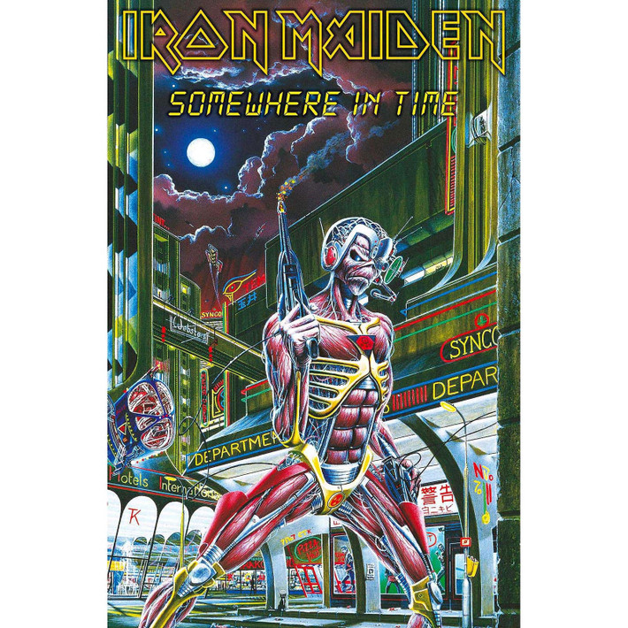 Iron Maiden 'Somewhere In Time' Textile Poster