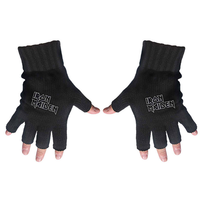 Iron Maiden 'Logo' Fingerless Gloves