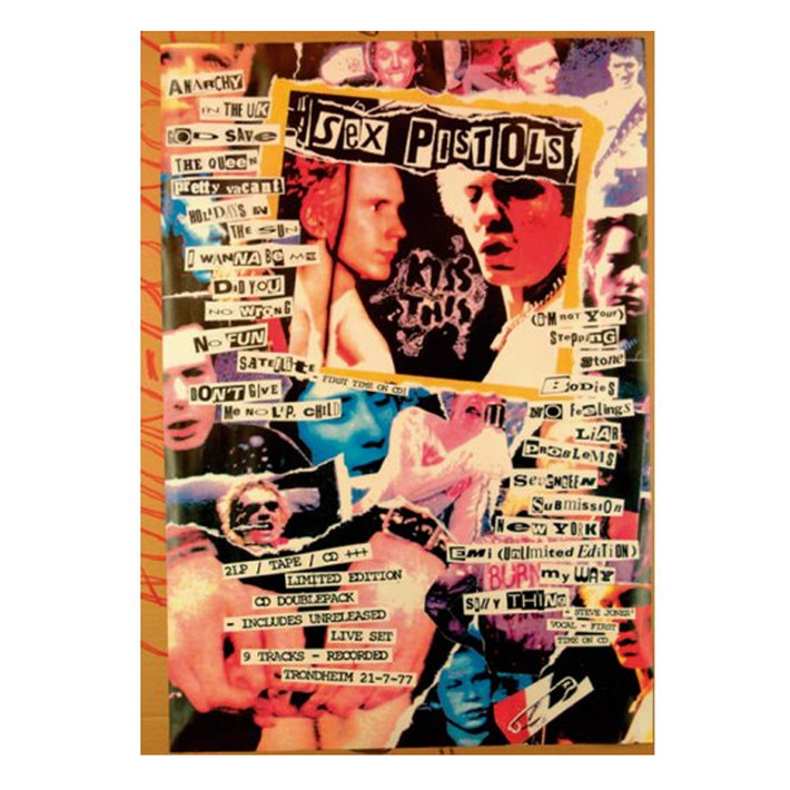 Sex Pistols 'Colour Newspaper' Postcard