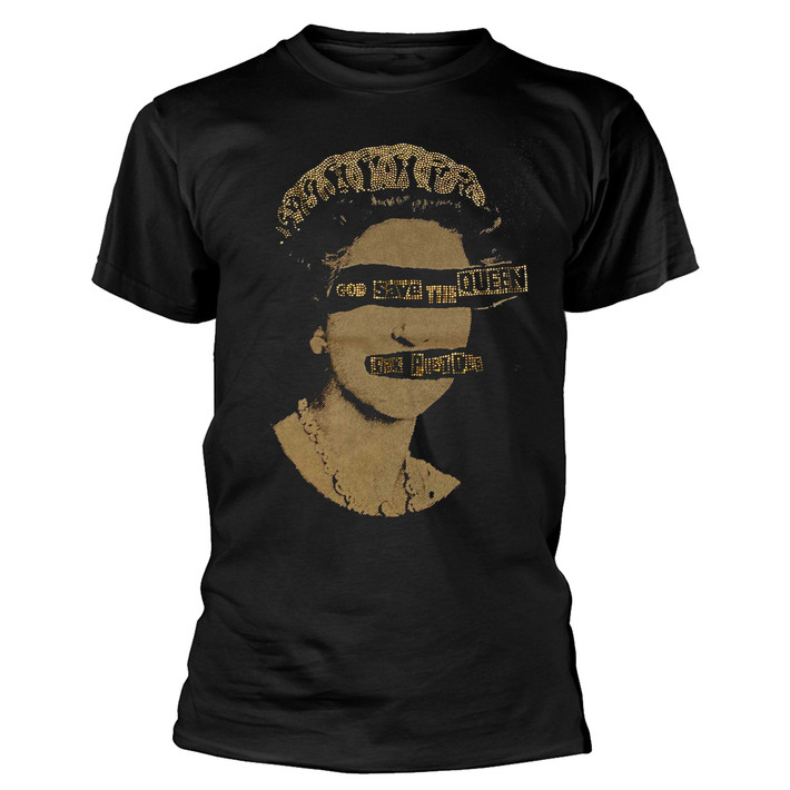 Sex Pistols 'God Save The Queen Diamante' (Black) T-Shirt