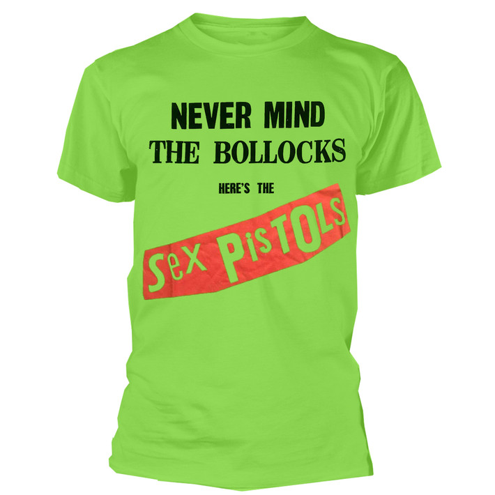 Sex Pistols 'Never Mind The Bollocks Original Album' (Green) T-Shirt