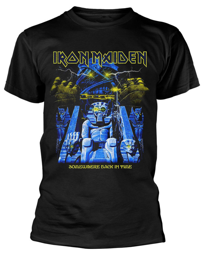 Iron Maiden 'Back in Time Mummy' (Black) T-Shirt