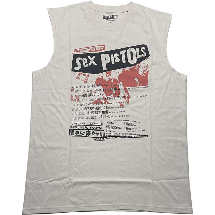 Sex Pistols 'Filthy Lucre Diamante' (Natural) Tank Vest