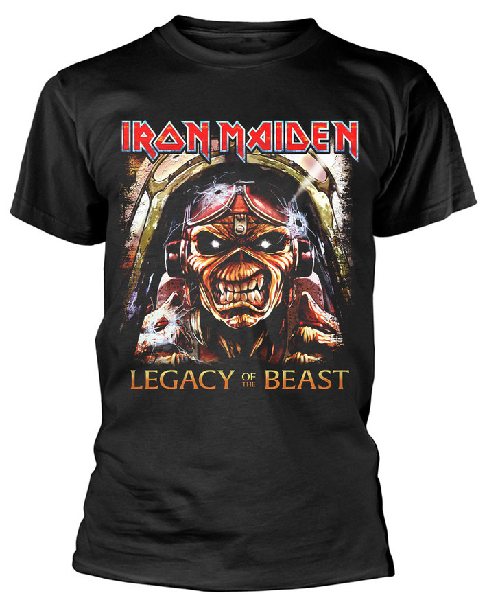 Iron Maiden 'Legacy Aces' (Black) T-Shirt