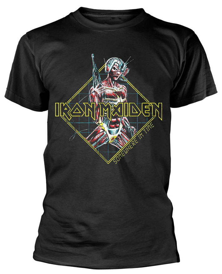 Iron Maiden 'Somewhere in Time Diamond' (Black) T-Shirt