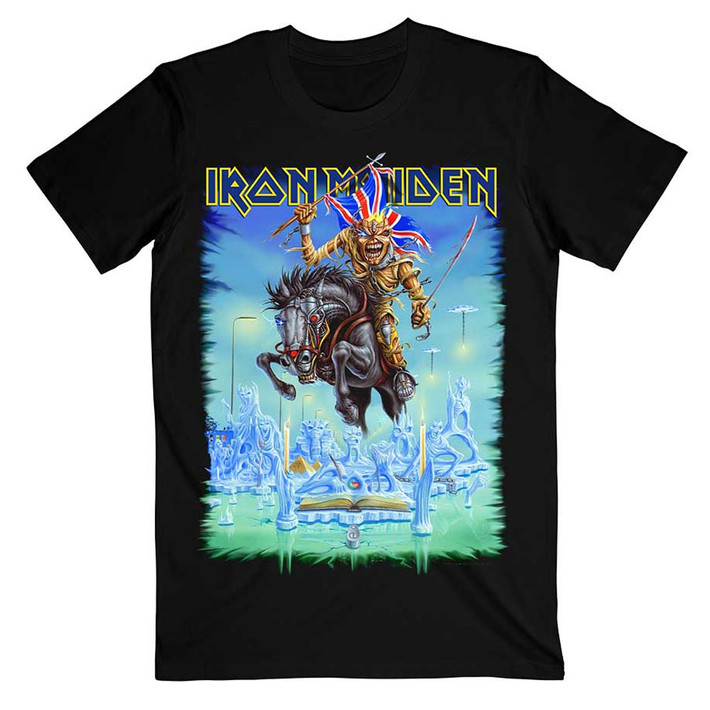 Iron Maiden 'Tour Trooper' (Black) T-Shirt Front
