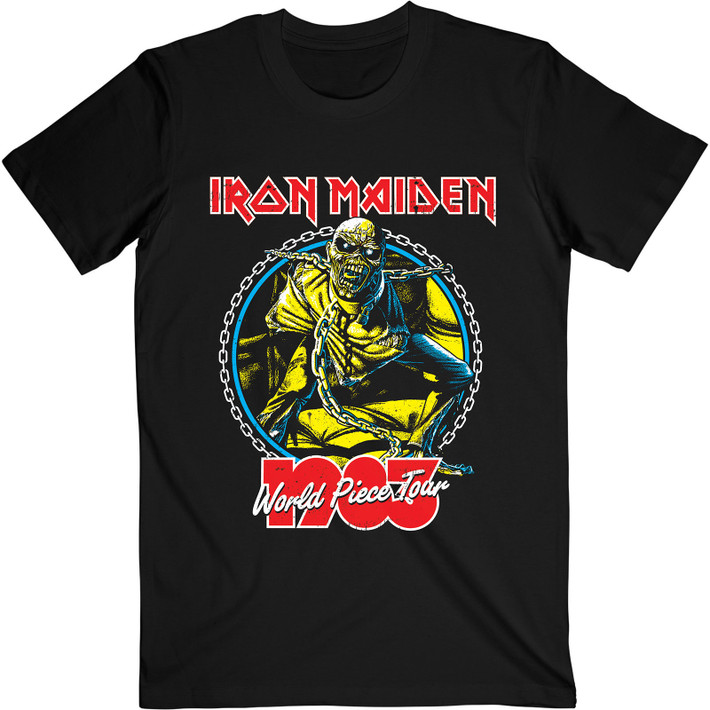 Iron Maiden 'World Piece Tour 83 V.2' (Black) T-Shirt