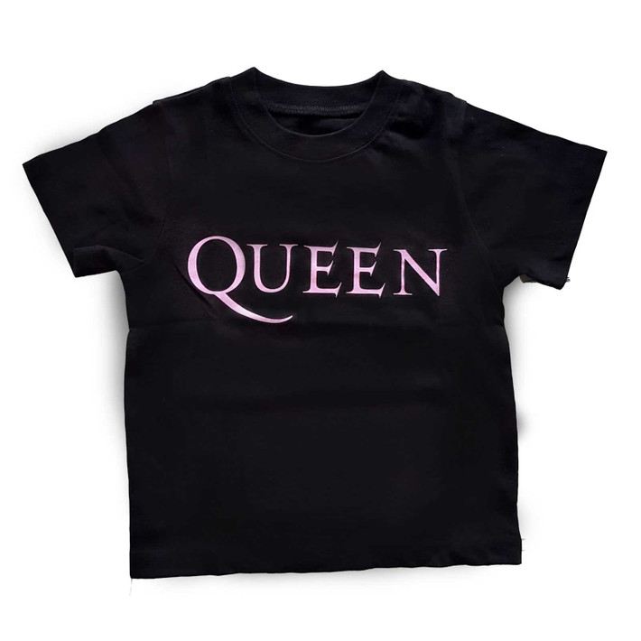 Queen 'Pink Logo' (Black) Toddlers T-Shirt