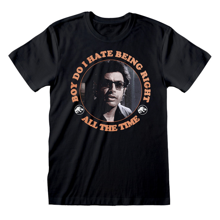 Jurassic Park 'Hate Being Right' (Black) T-Shirt