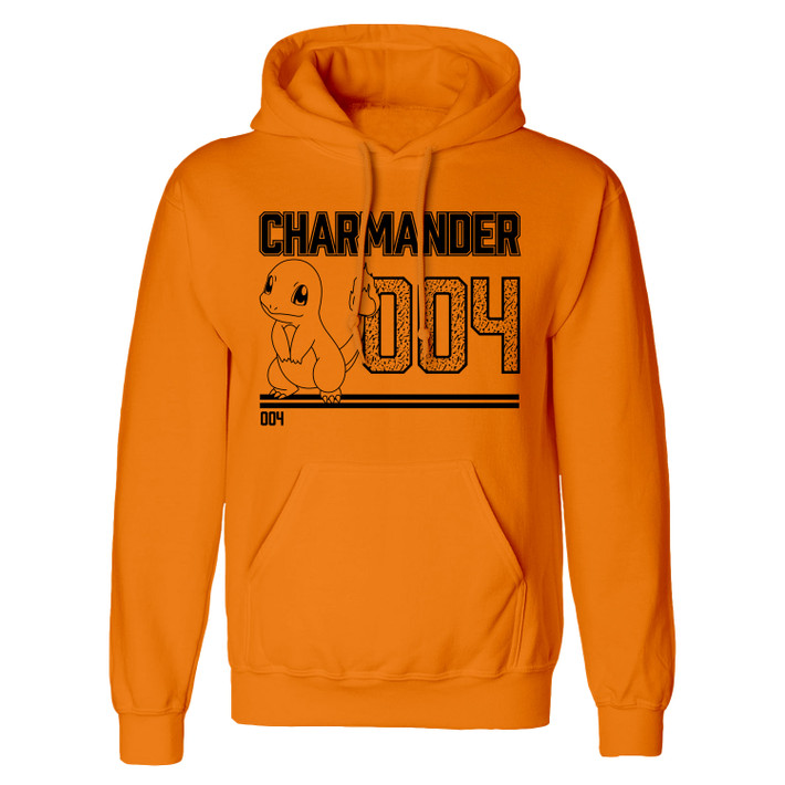 Pokémon 'Charmander Line Art' (Orange) Pull Over Hoodie