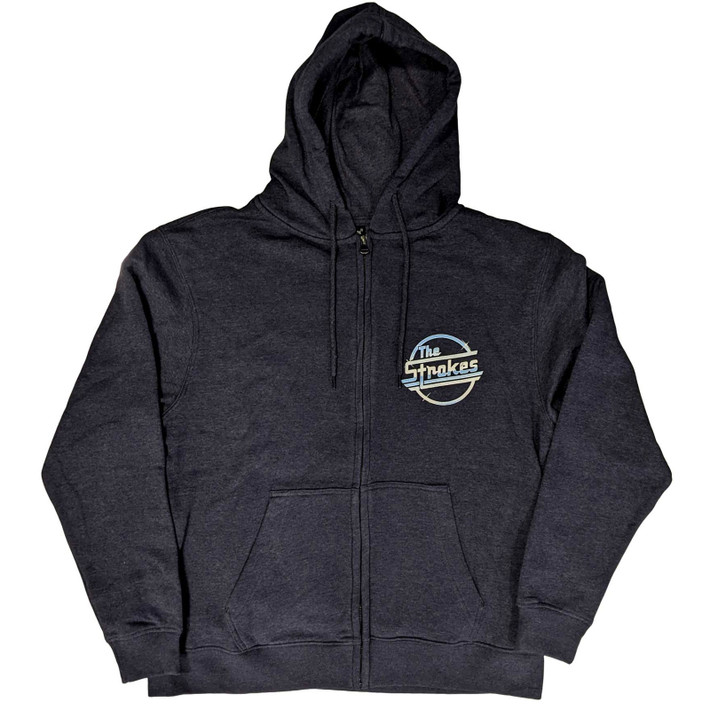 The Strokes 'OG Magna' (Navy) Zip Up Hoodie Front