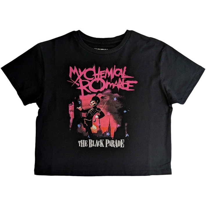 My Chemical Romance 'March' (Black) Womens Crop Top