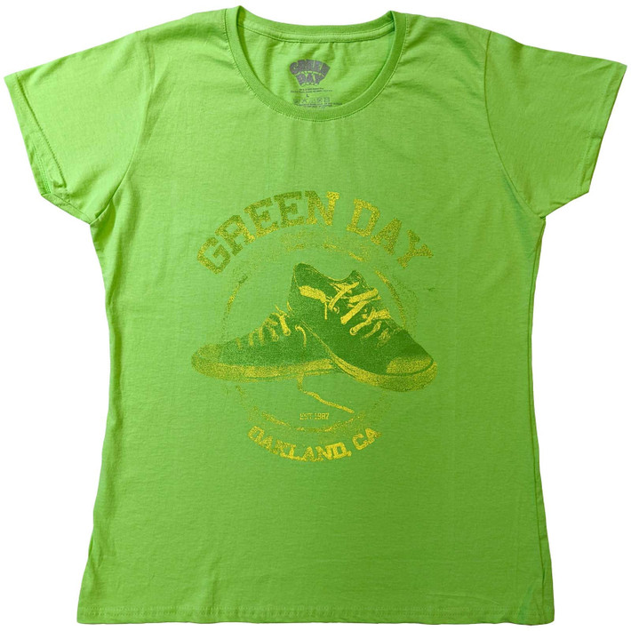 Green Day 'All Stars' (Green) Womens Fitted T-Shirt