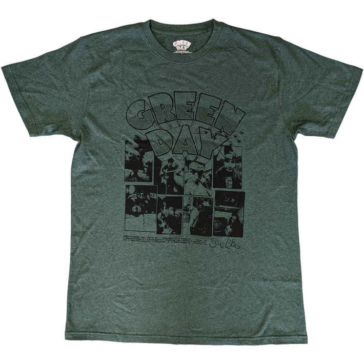 Green Day 'Dookie Frames' (Green) T-Shirt