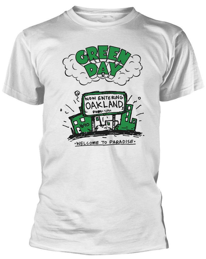 Green Day 'Welcome to Paradise' (White) T-Shirt