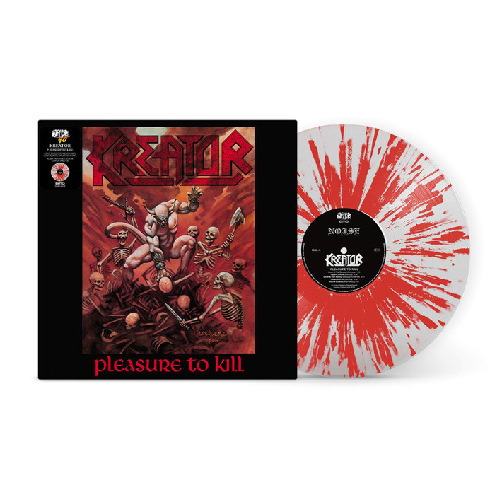Kreator 'Pleasure To Kill' LP Clear Red Splatter Vinyl