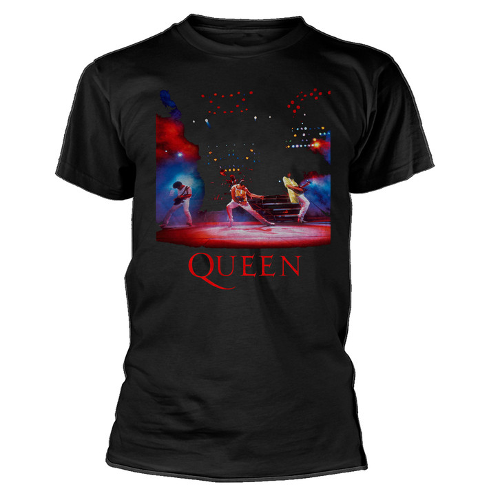 Queen 'Live Shot Spotlight' (Black) T-Shirt