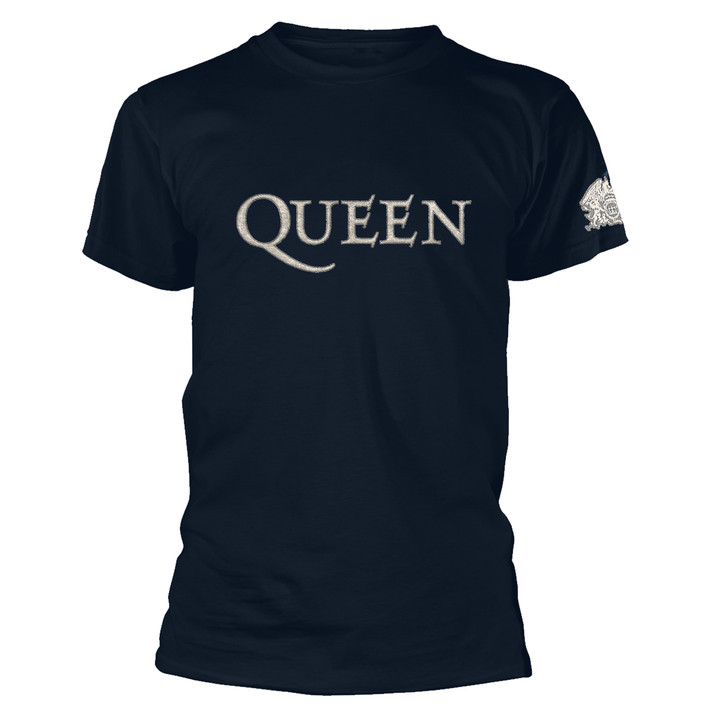 Queen 'Classic Crest' (Grey) T-Shirt - NUOVO E UFFICIALE