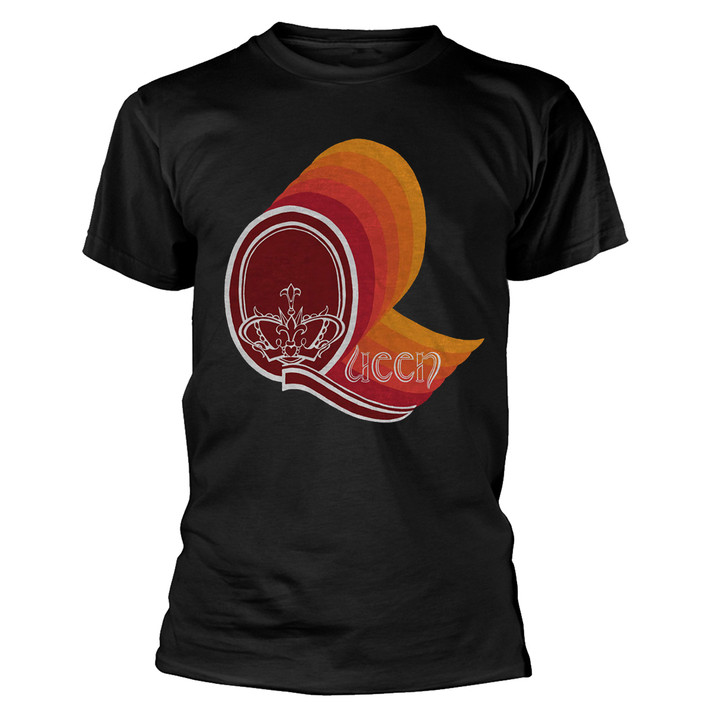 Queen 'Retro Logo' (Black) T-Shirt