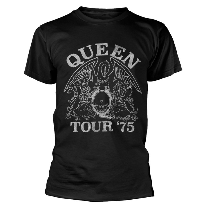 Queen 'Tour '75' (Black) T-Shirt
