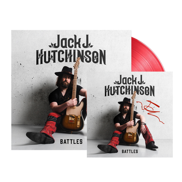 Jack J Hutchinson 'Battles' LP Red Vinyl W/SIGNED PHOTO CARD