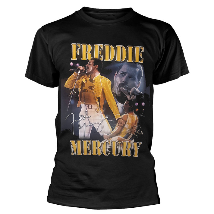 Freddie Mercury 'Live Homage' (Black) T-Shirt