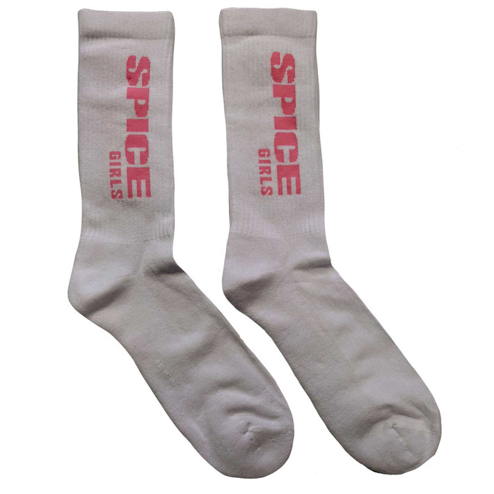 Spice Girls 'Logo' (White) Socks (One Size = UK 7-11)