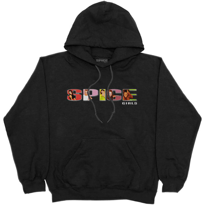 Spice Girls 'Spice Logo' (Black) Pull Over Hoodie