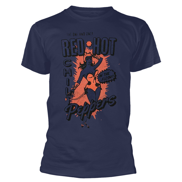 Red Hot Chili Peppers 'In The Flesh' (Navy) T-Shirt