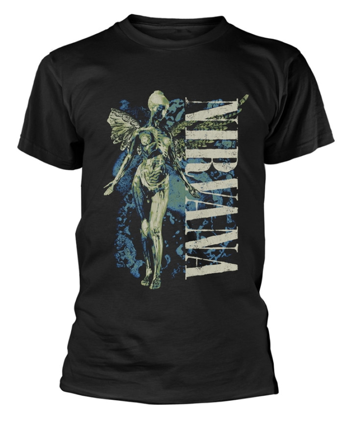 Nirvana 'Vertical Logo' (Black) T-Shirt
