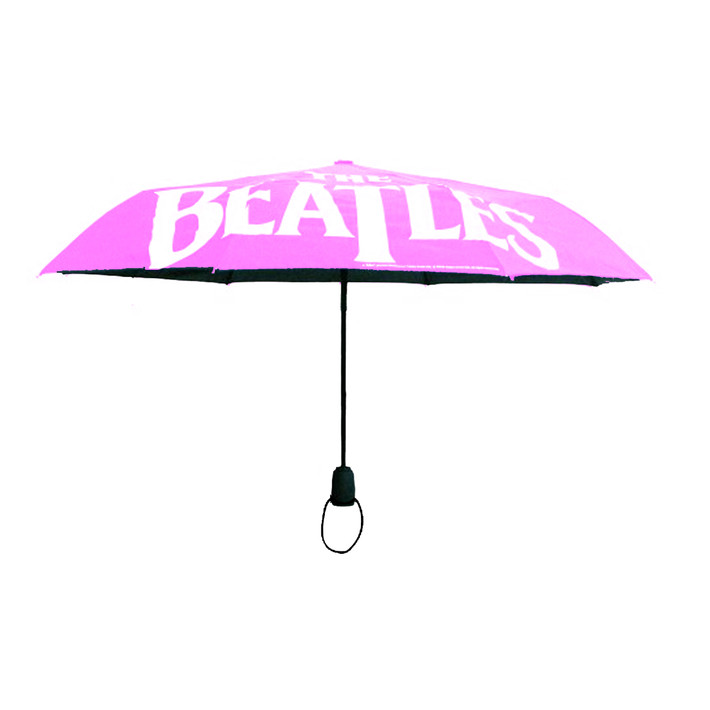 The Beatles 'Drop T Logo' (Pink) Umbrella SIDE