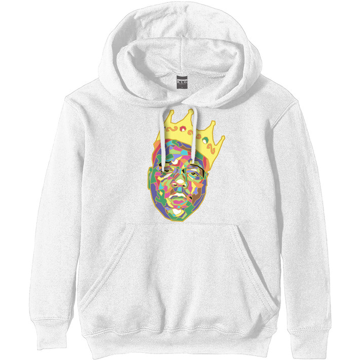 Notorious B.I.G 'Crown' (White) Pull Over Hoodie