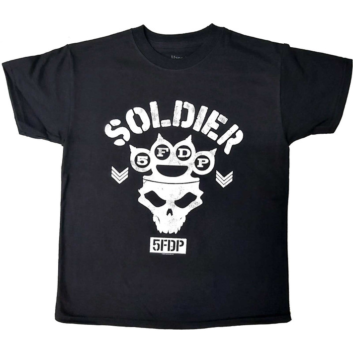 Five Finger Death Punch 'Soldier' (Black) Kids T-Shirt