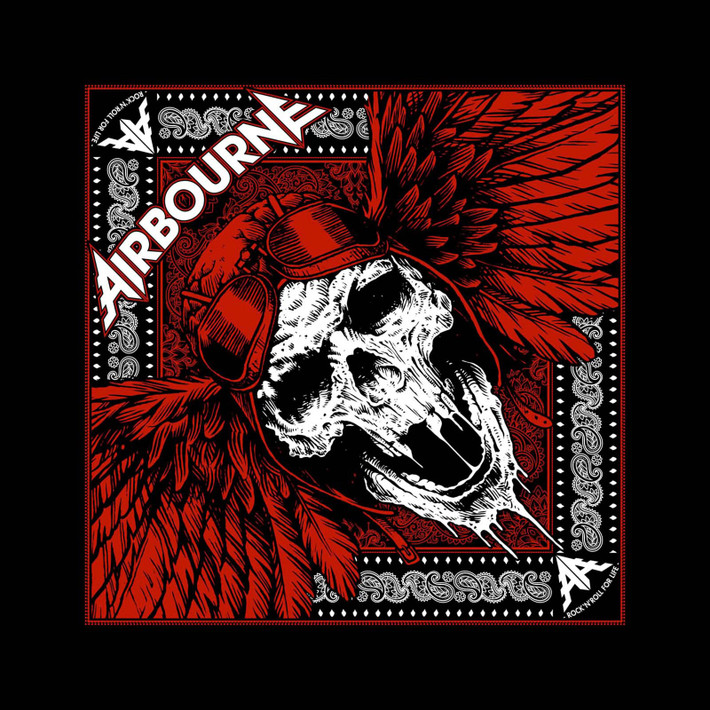 Airbourne 'Red Skull' Bandana