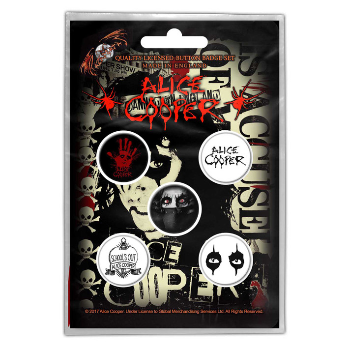 Alice Cooper 'Eyes' Button Badge Pack