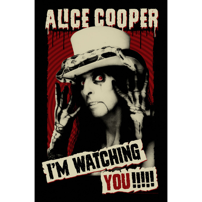 Alice Cooper 'I'm Watching You' Textile Poster
