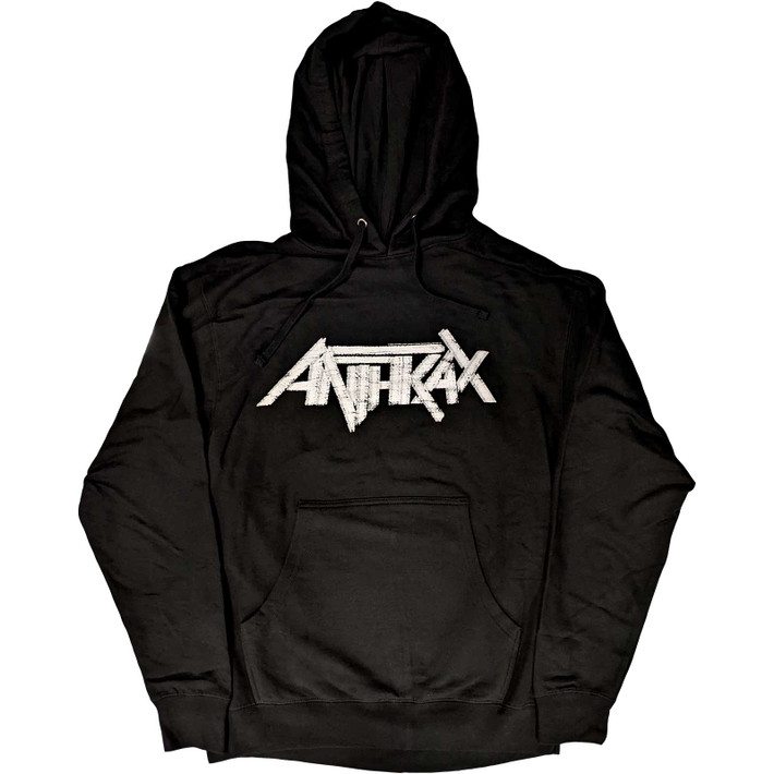 Anthrax 'Logo' (Black) Pull Over Hoodie